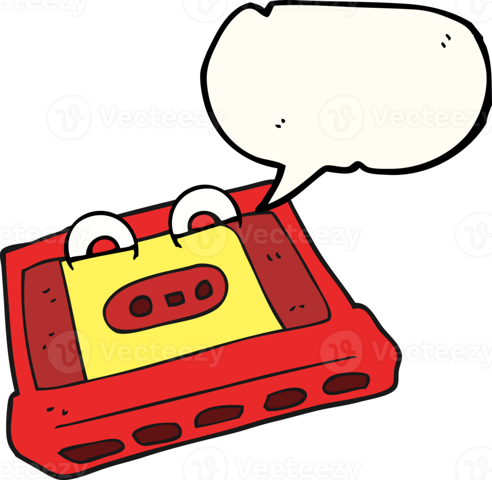 drawn speech bubble cartoon cassette tape png