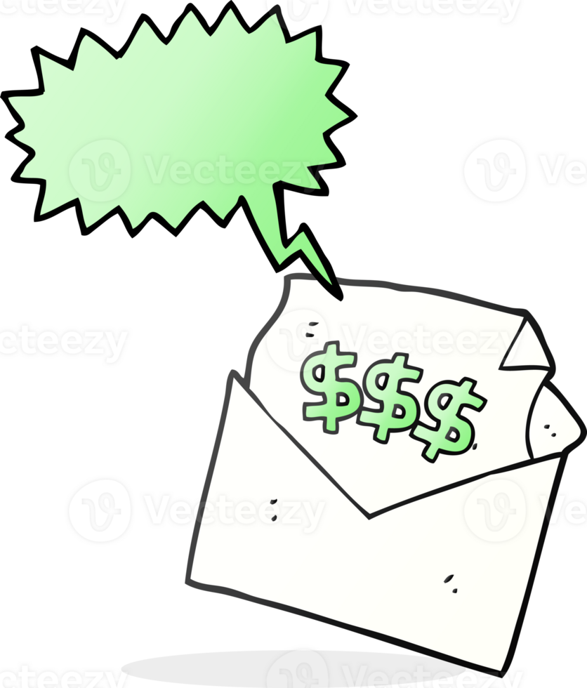 drawn speech bubble cartoon bill letter png