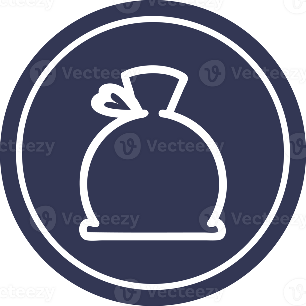bulging sack circular icon symbol png