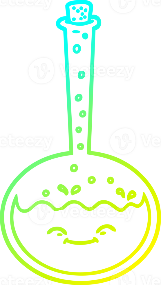 cold gradient line drawing of a cartoon chemical reaction png
