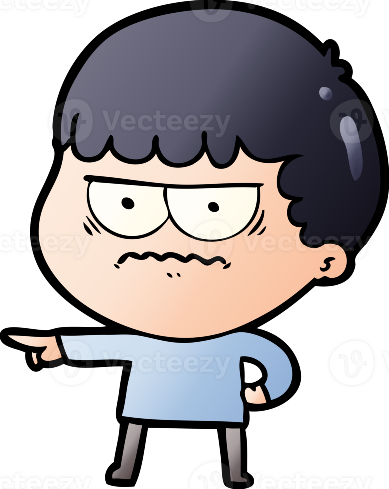 cartoon annoyed man png