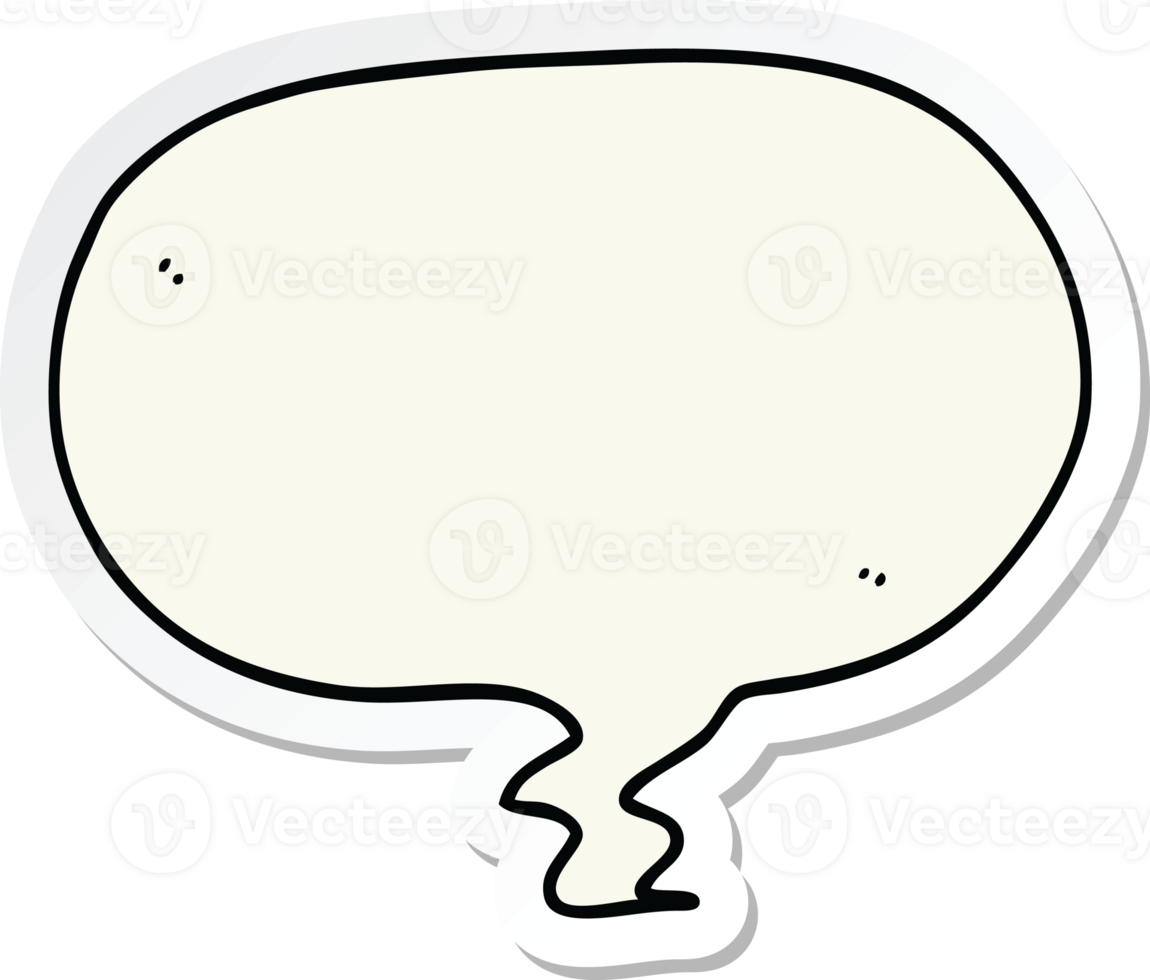 sticker of a cartoon speech bubble png