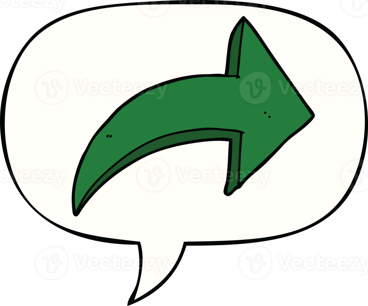cartoon pointing arrow with speech bubble png