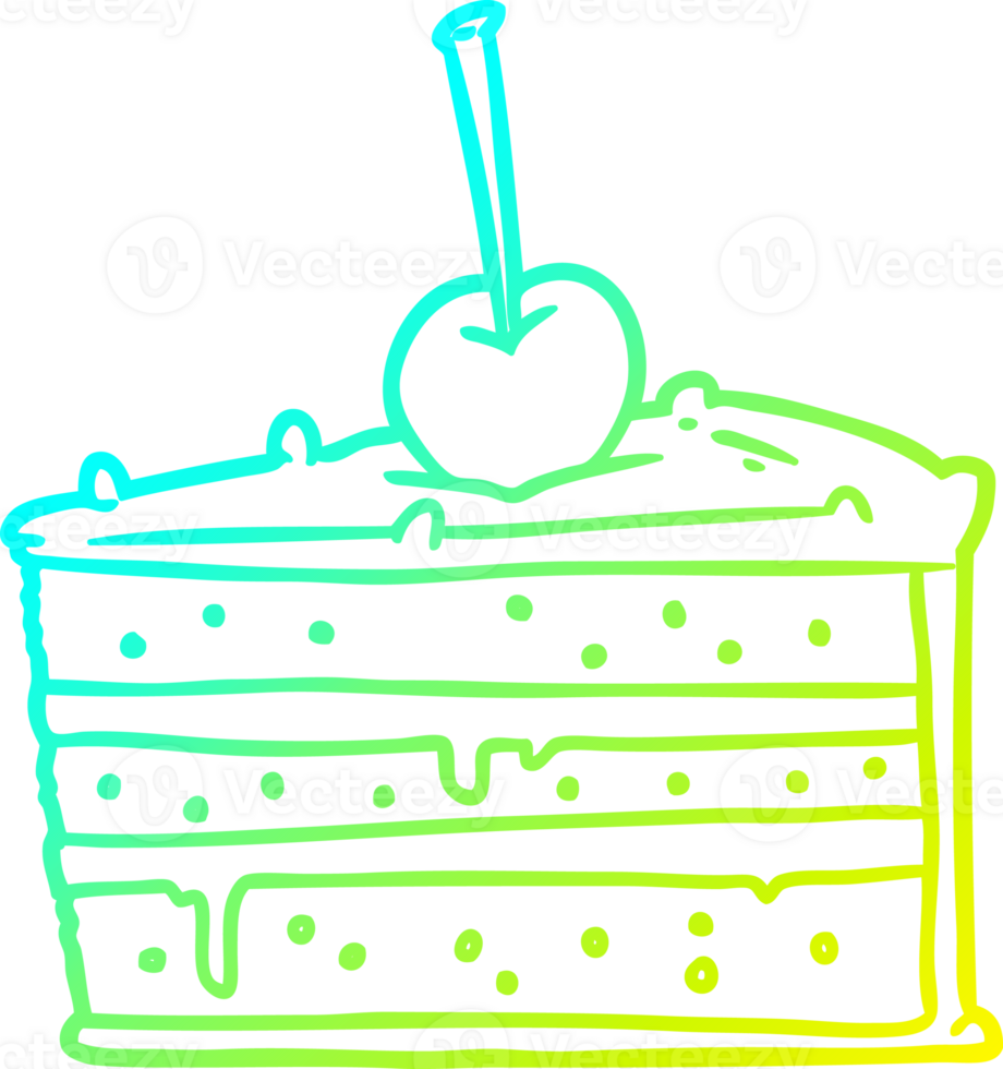 cold gradient line drawing of a tasty chocolate cake png