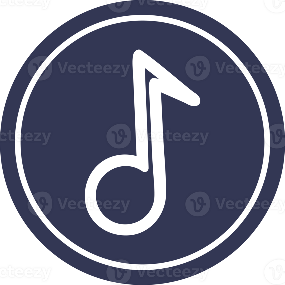 musical note circular icon symbol png
