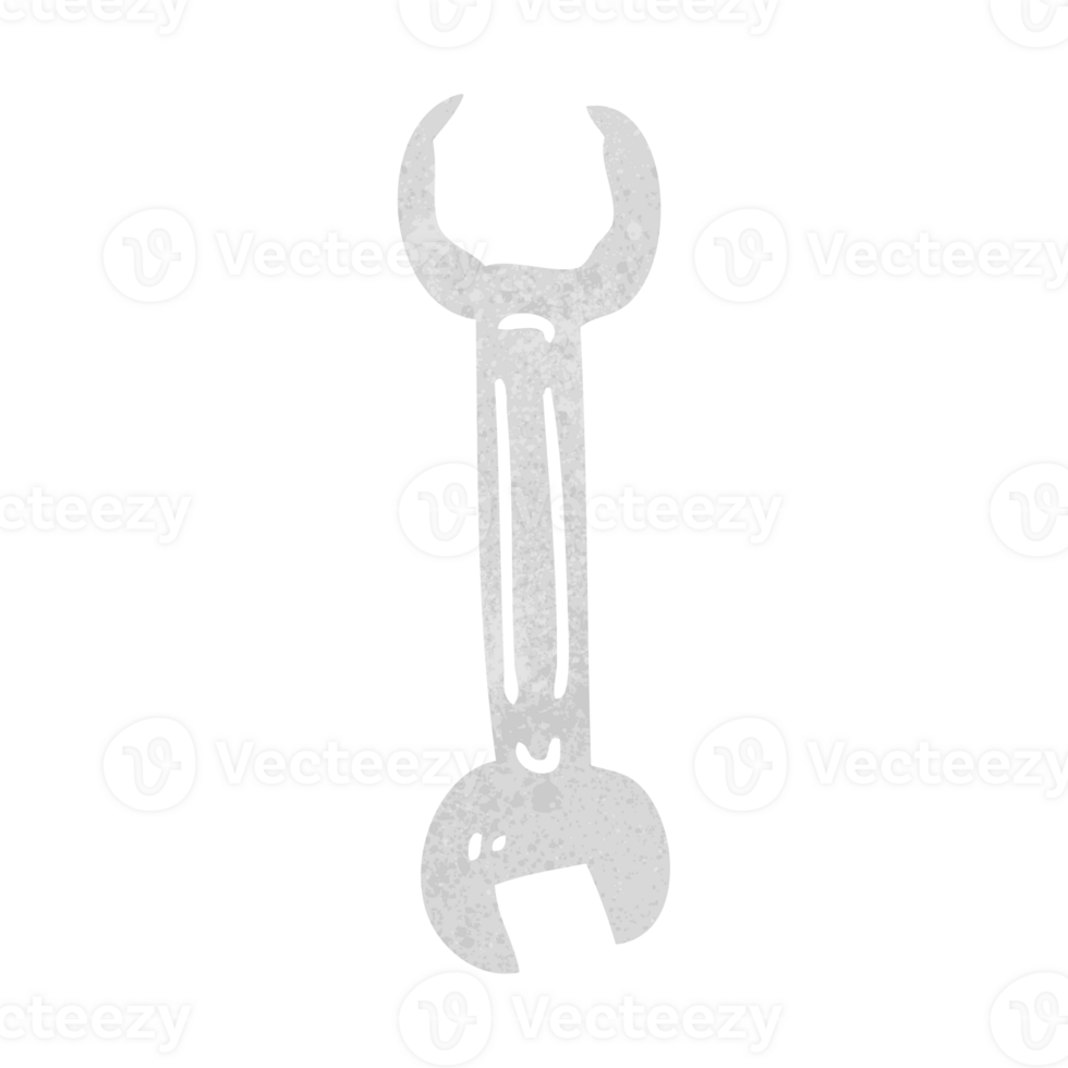 retro cartoon spanner png