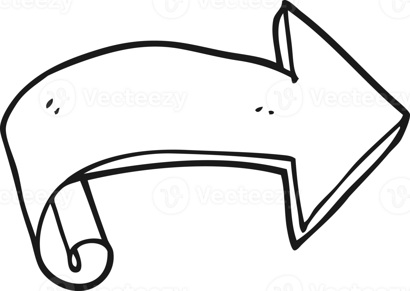 dragen svart och vit tecknad serie pil png