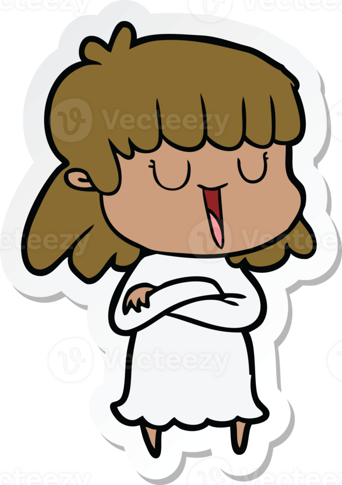 sticker of a cartoon woman png