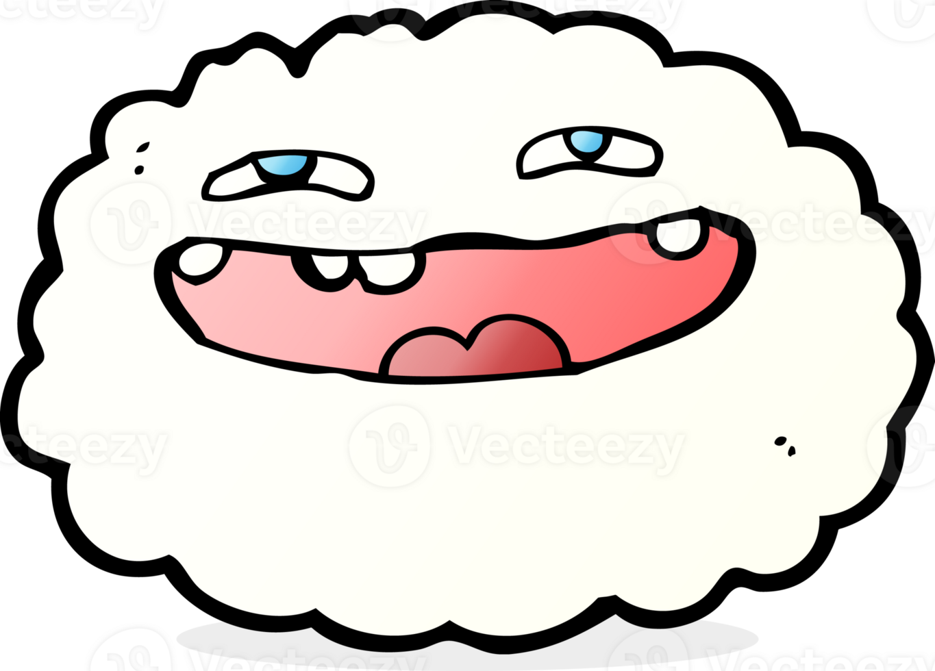 contento cartone animato nube png