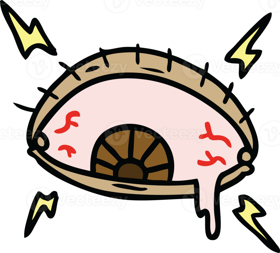 hand drawn cartoon doodle of an enraged eye png