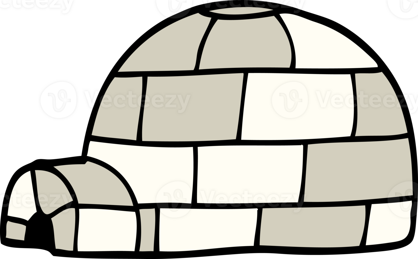 cartoon doodle igloo png