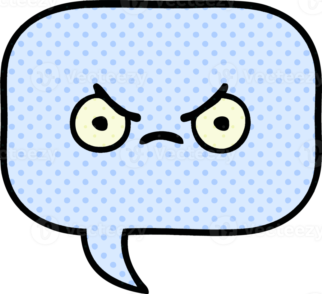 comic book style cartoon of a speech bubble png