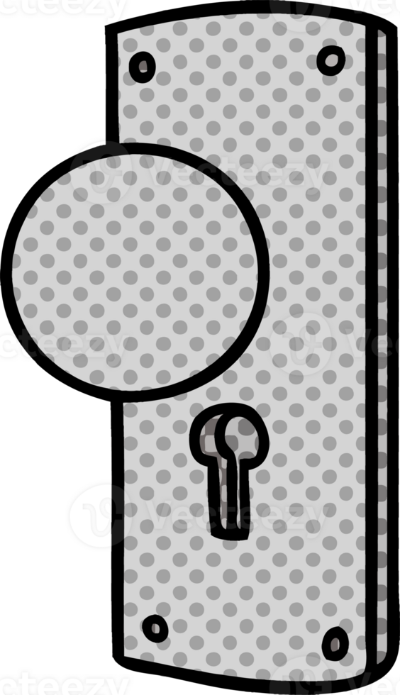 hand drawn cartoon doodle of a door handle png