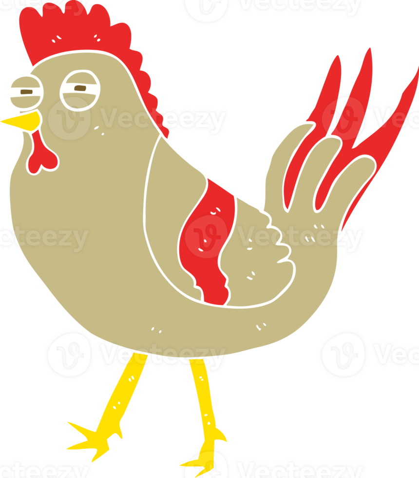 flat color illustration of chicken png