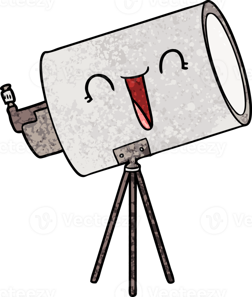 cartoon telescope with face png