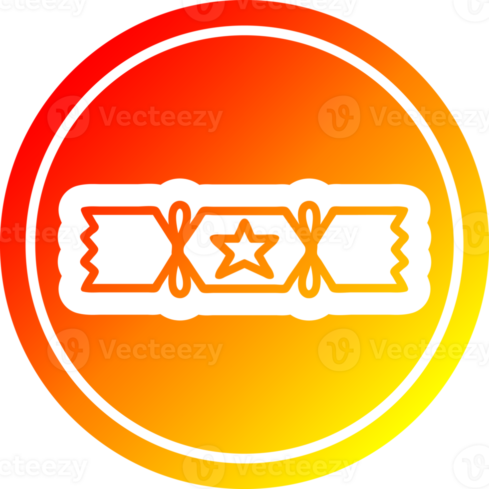 christmas cracker icon with warm gradient finish png