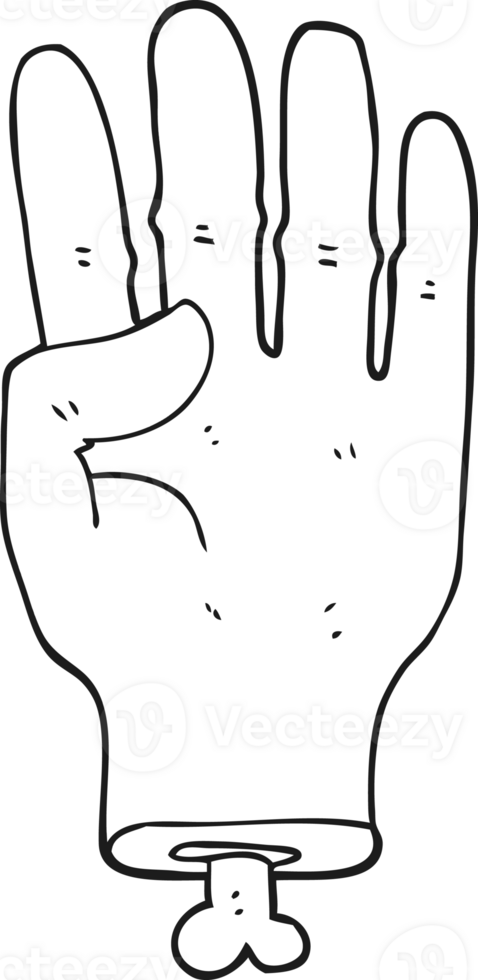 drawn black and white cartoon hand png