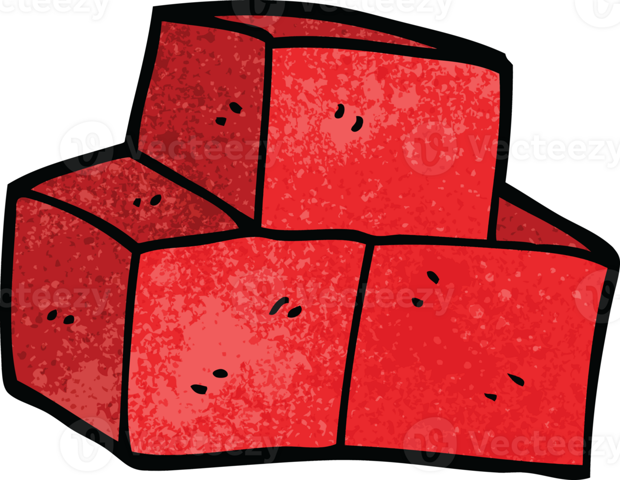cartoon doodle stacked bricks png