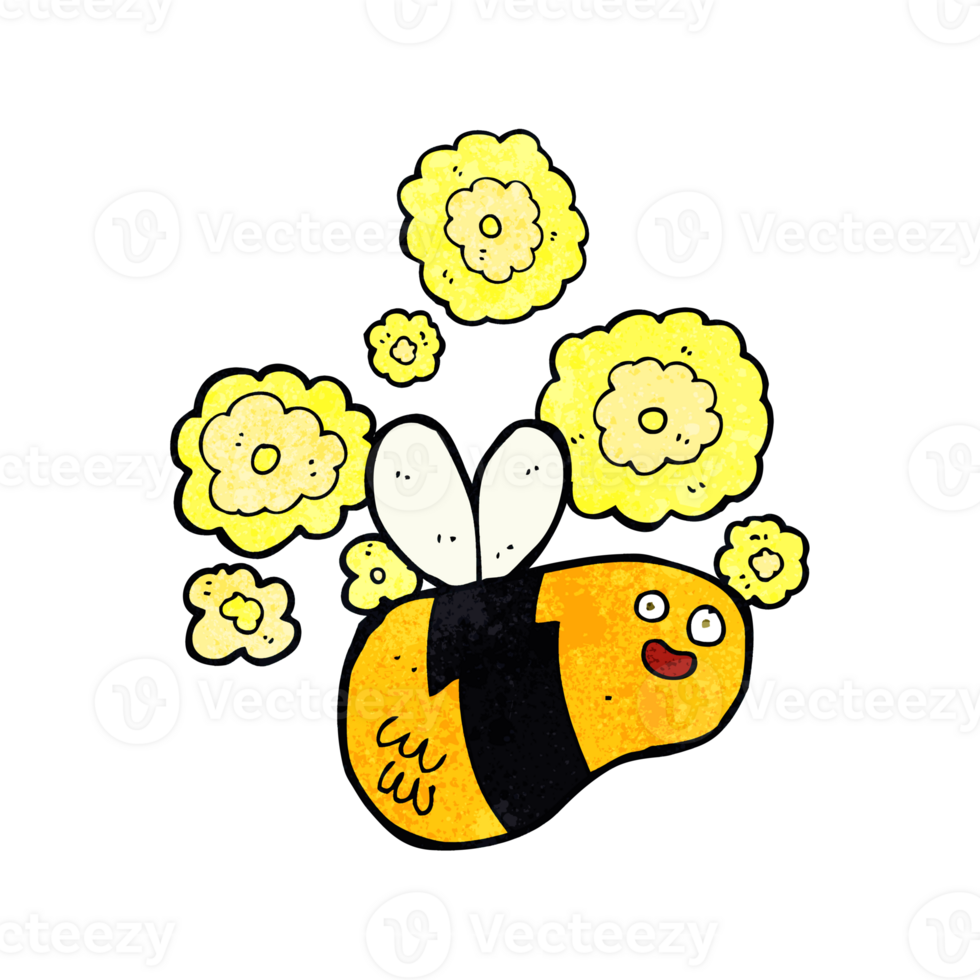 abeille volante de dessin animé png