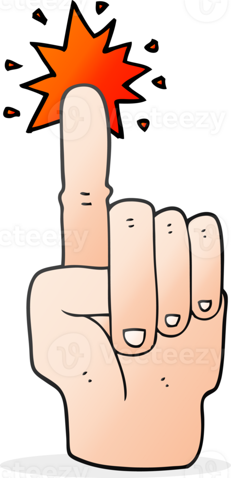 drawn cartoon pointing hand png