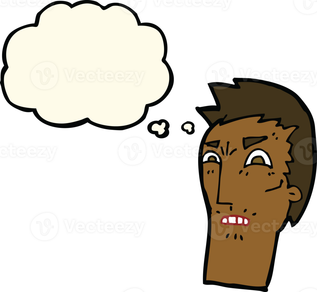 cartoon angry face with thought bubble png