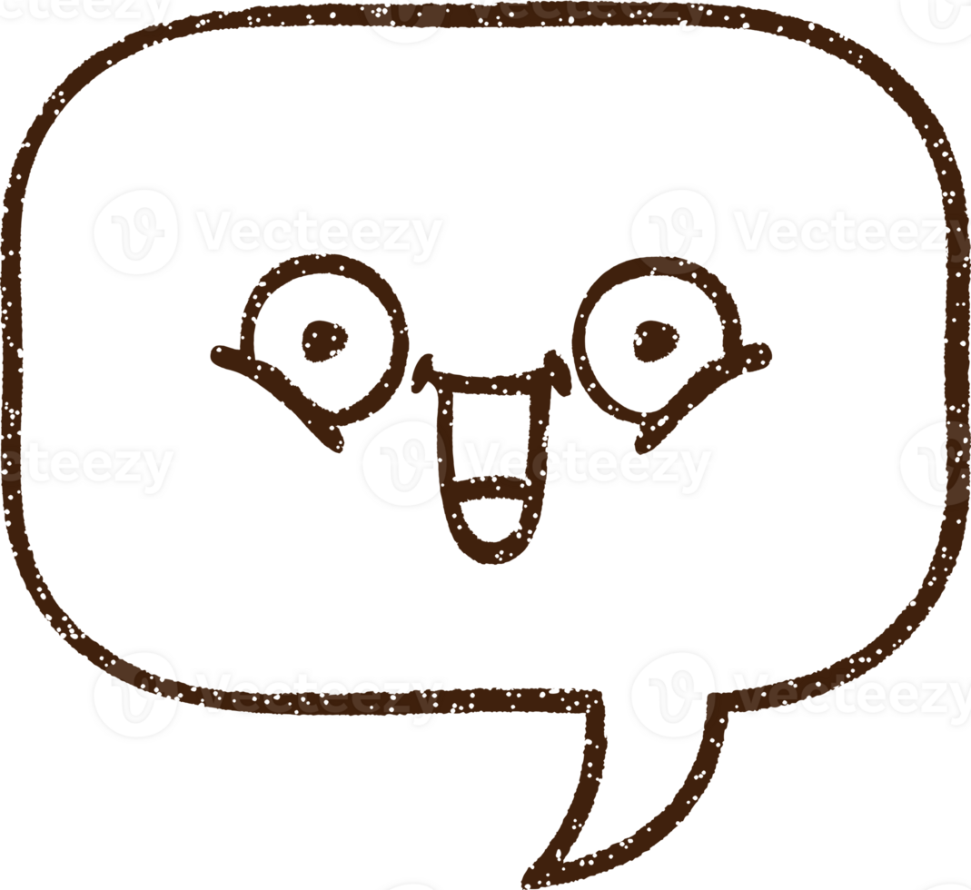 Speech Bubble Charcoal Drawing png