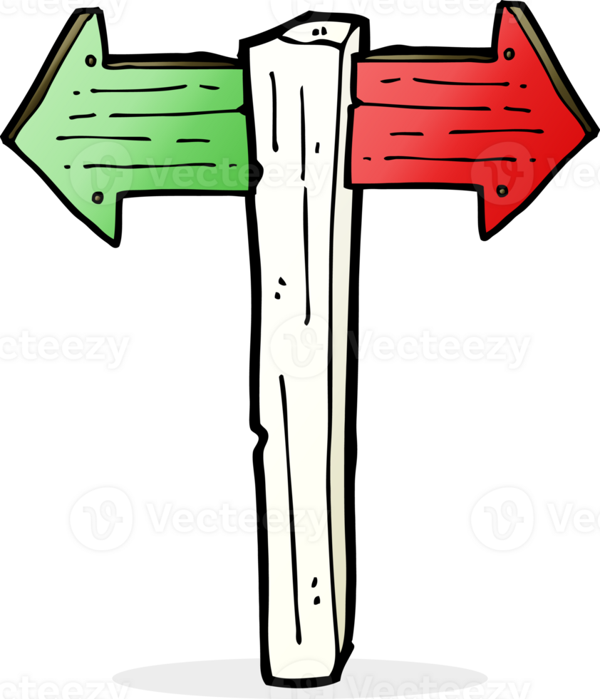 cartoon sign post png