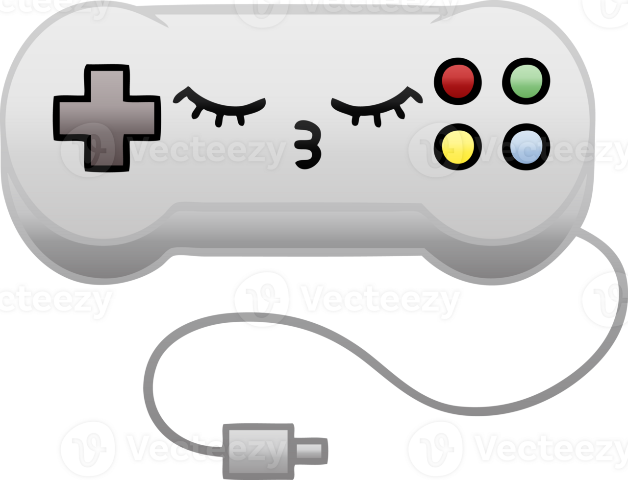 gradient shaded cartoon of a game controller png