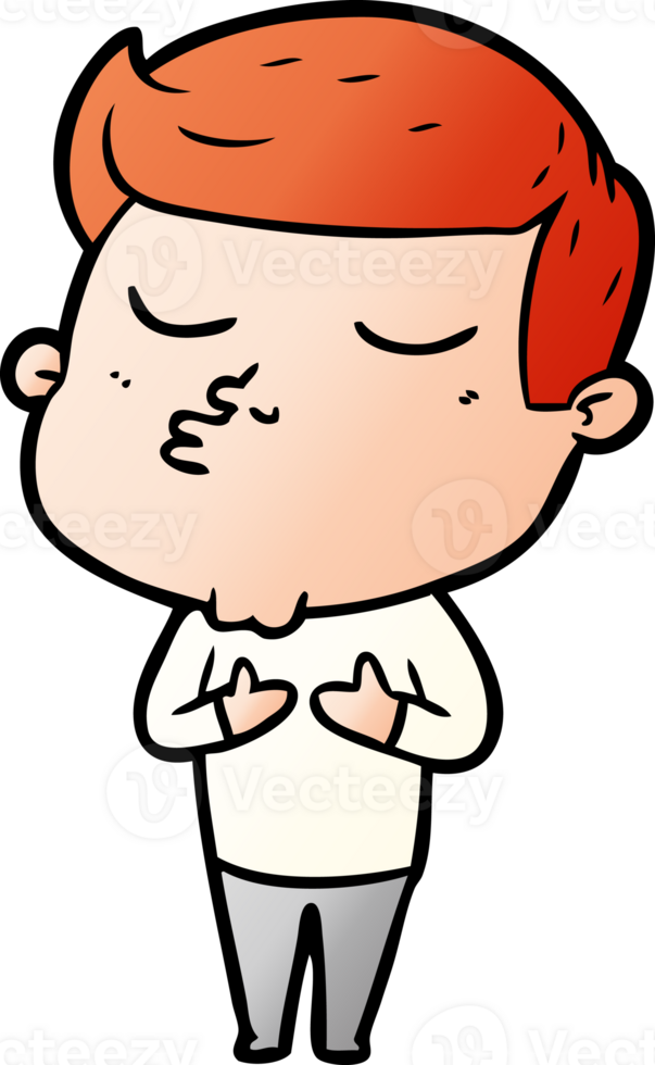 cartoon model guy pouting png