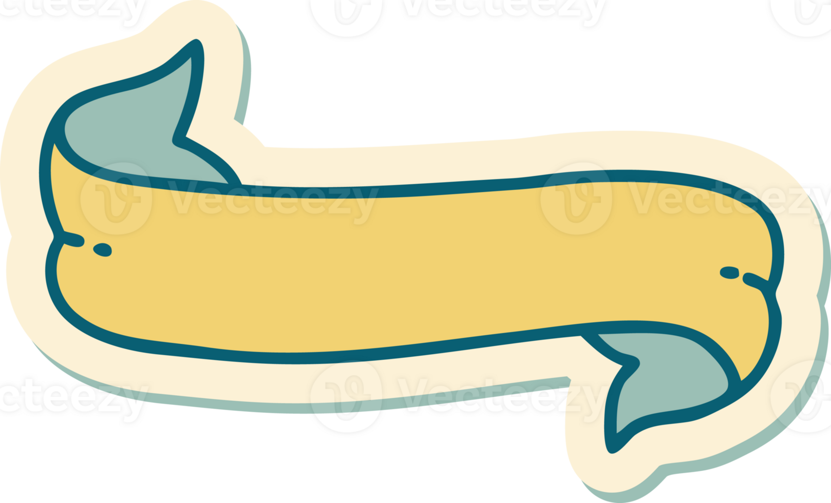 sticker of tattoo in traditional style of a banner png