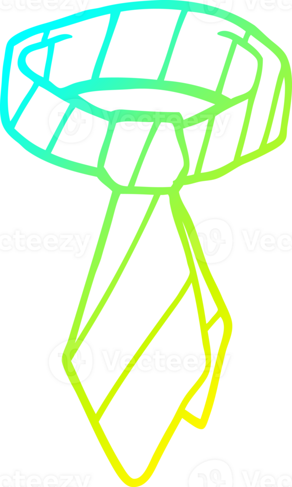 cold gradient line drawing of a cartoon work tie png