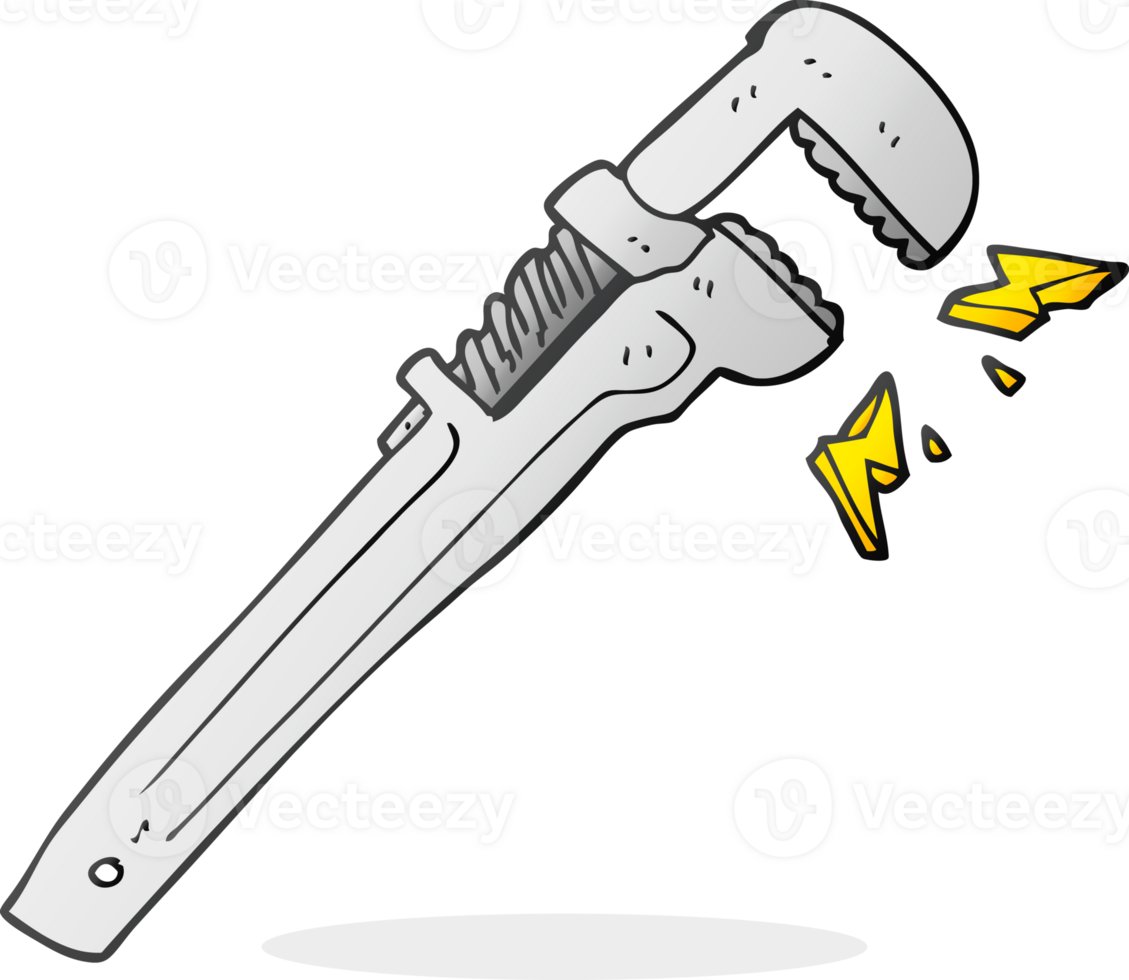 drawn cartoon adjustable wrench png