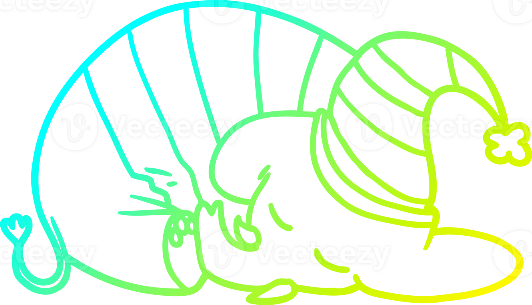 verkoudheid helling lijn tekening van een tekenfilm slapen olifant in pyjama png