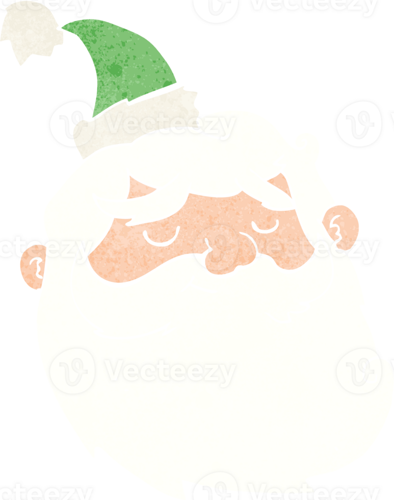 cartoon santa claus face png