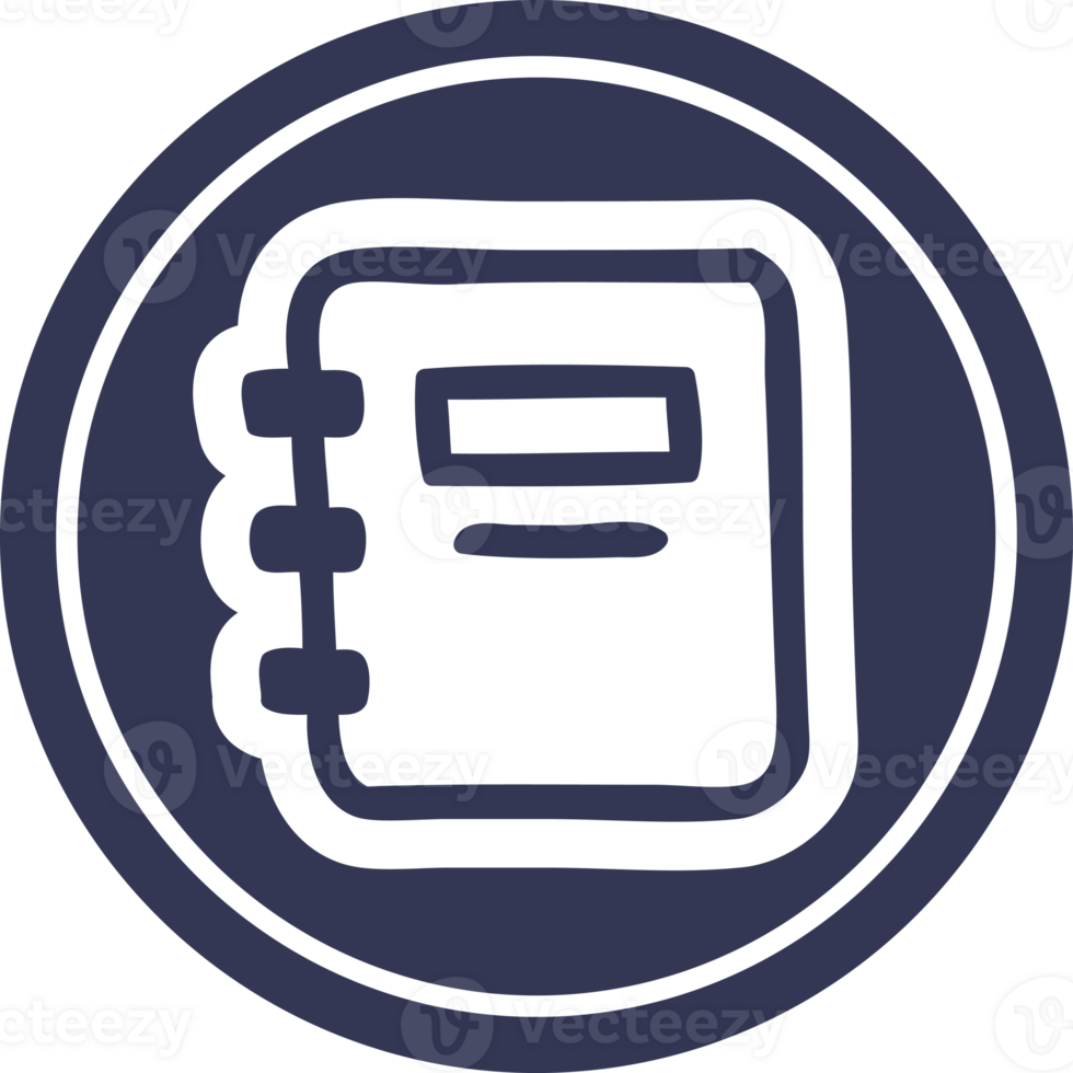note book circular icon symbol png
