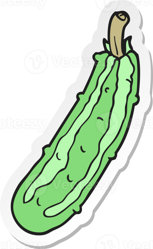sticker of a cartoon zucchini png