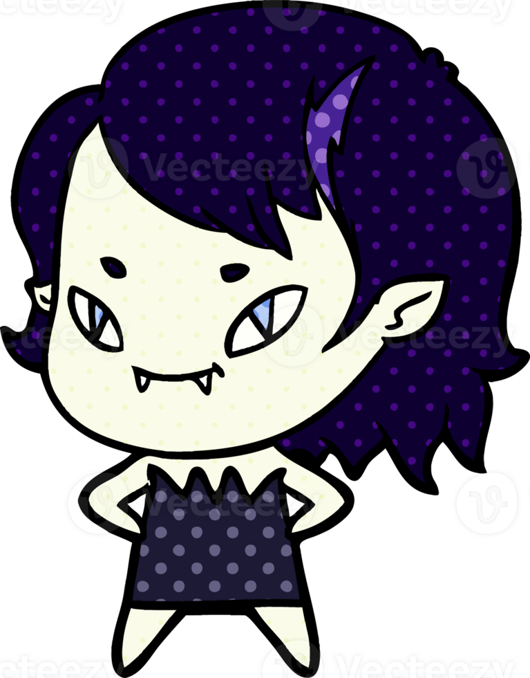 cartoon friendly vampire girl png
