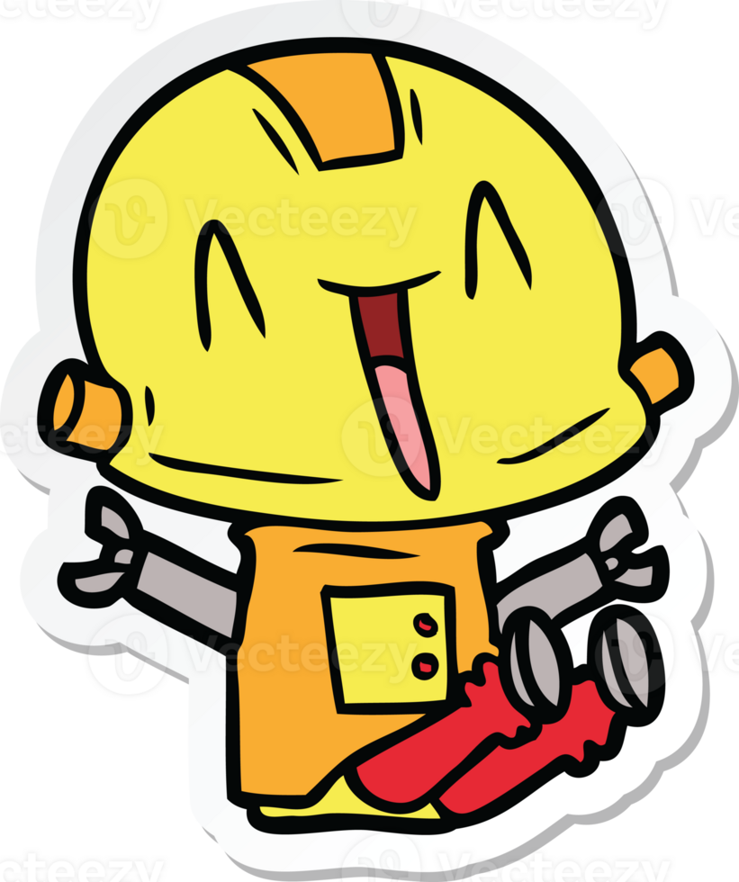 sticker of a cartoon robot png