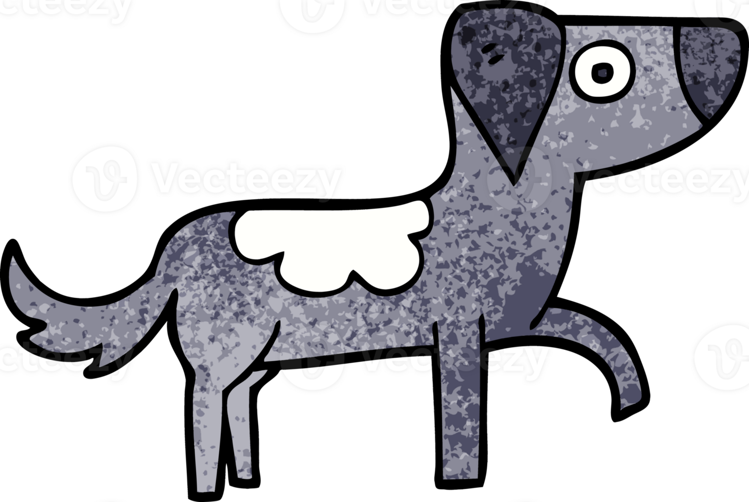 cartoon doodle happy dog png