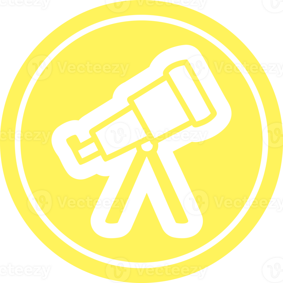 astronomy telescope circular icon symbol png
