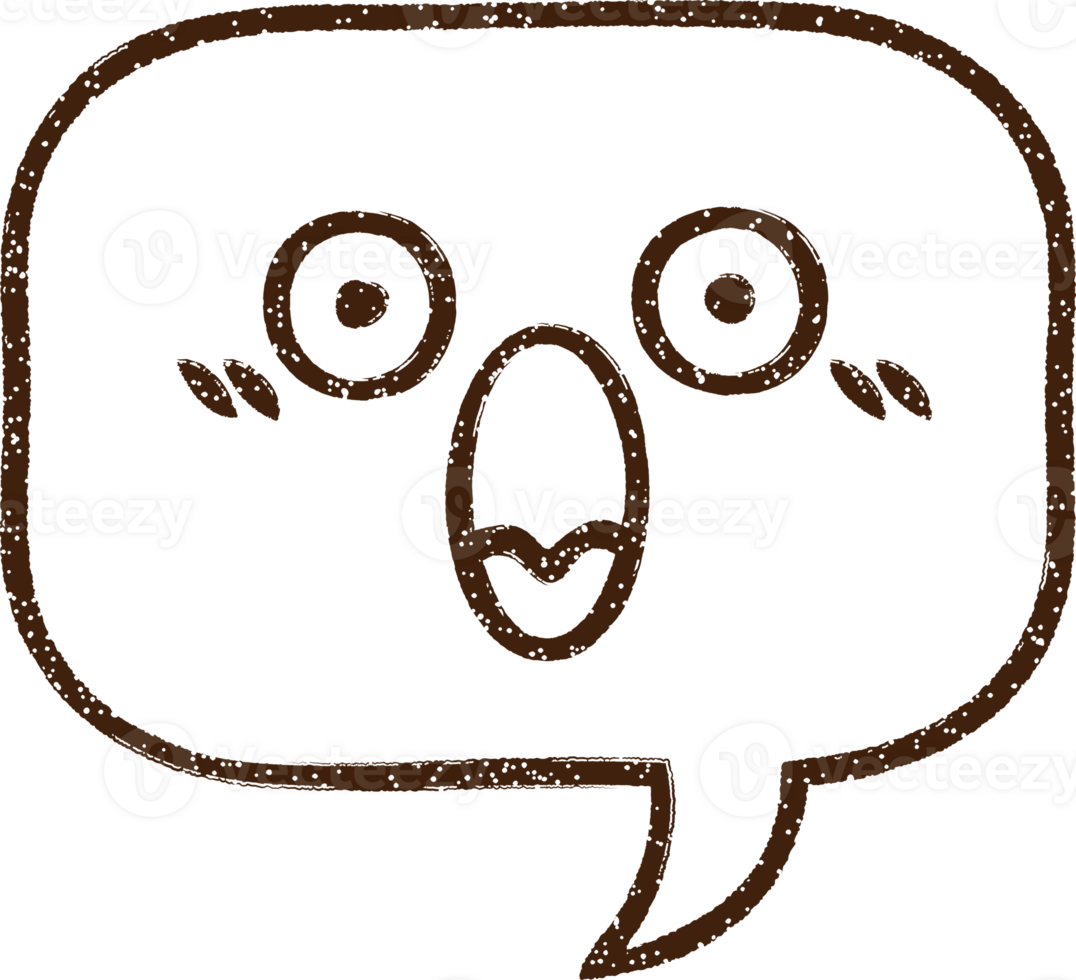 Speech Bubble Charcoal Drawing png