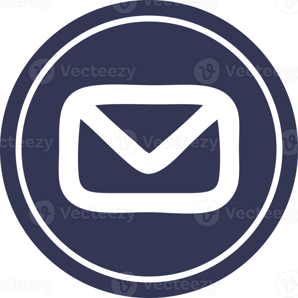 envelope letter circular icon symbol png