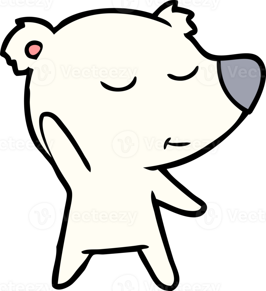 happy cartoon polar bear png