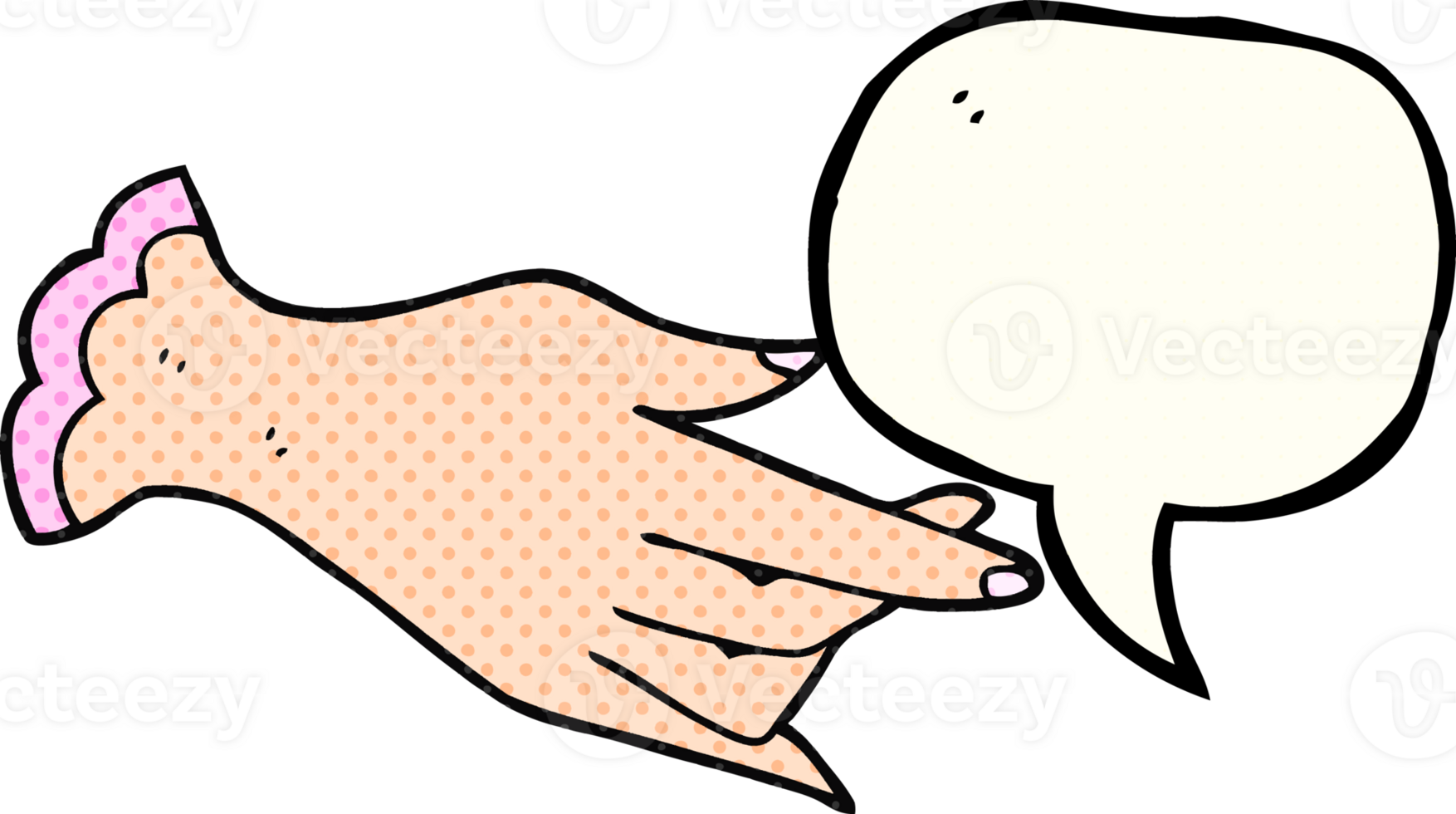 drawn comic book speech bubble cartoon hand png
