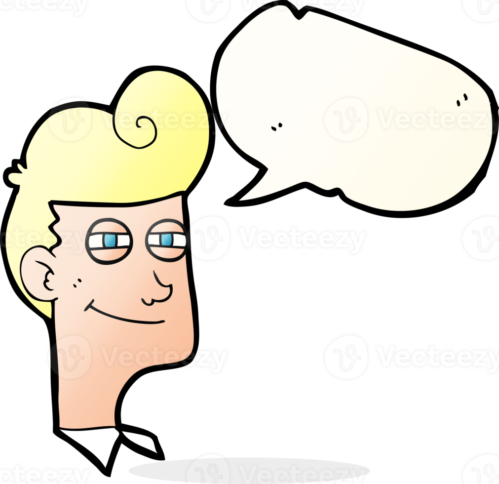 drawn speech bubble cartoon smiling man png