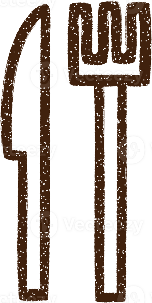 Cutlery Charcoal Drawing png