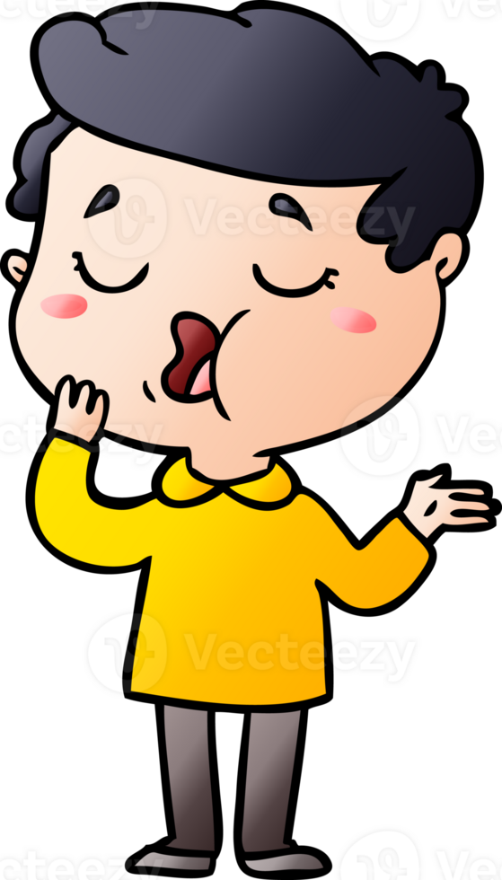 cartoon man talking png
