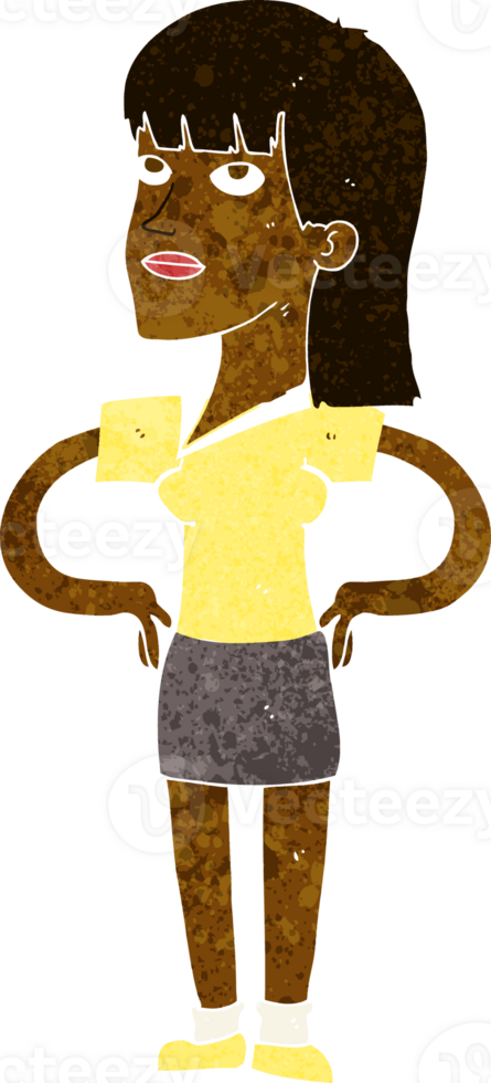 cartoon woman with hands on hips png