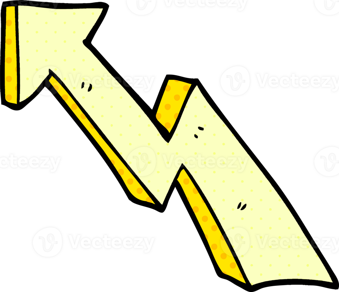 cartoon doodle rising arrow png