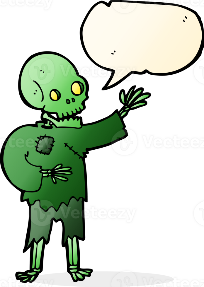 cartoon skeleton waving with speech bubble png